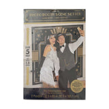 Photo booth scene setter packaging with a couple in formal attire on a white background