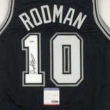 Autographed Dennis Rodman Black San Antonio Jersey PSA/DNA COA