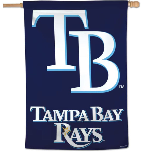 Tampa Bay Rays logo on a blue flag