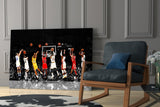 NBA Basketball All Stars Glass Wall Art