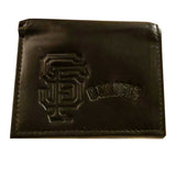 San Francisco Giants Black Leather Trifold Wallet