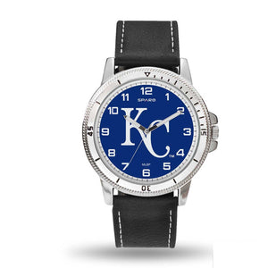 Kansas City Royals Mens Classic Sports Watch NEW Black Leather Band