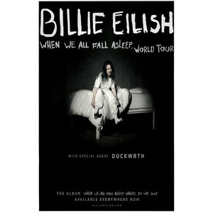 Billie Eilish When We All Fall Asleep Where Do We Go Promo Poster 2019, 11x17