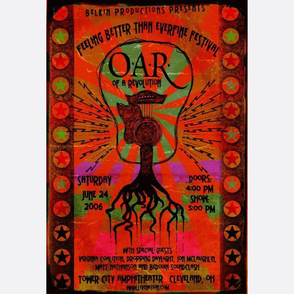 OAR Of A Revolution Poster Rock Concert Tour Handbill