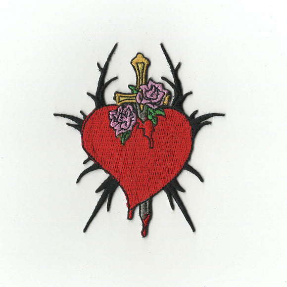 Stabbed through the Heart Embroidered Patch