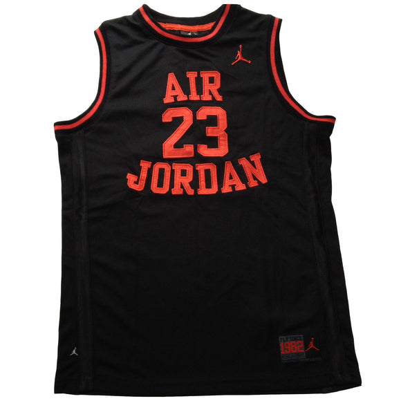 Air Jordan Youth Jersey, Black w/Orange Lettering