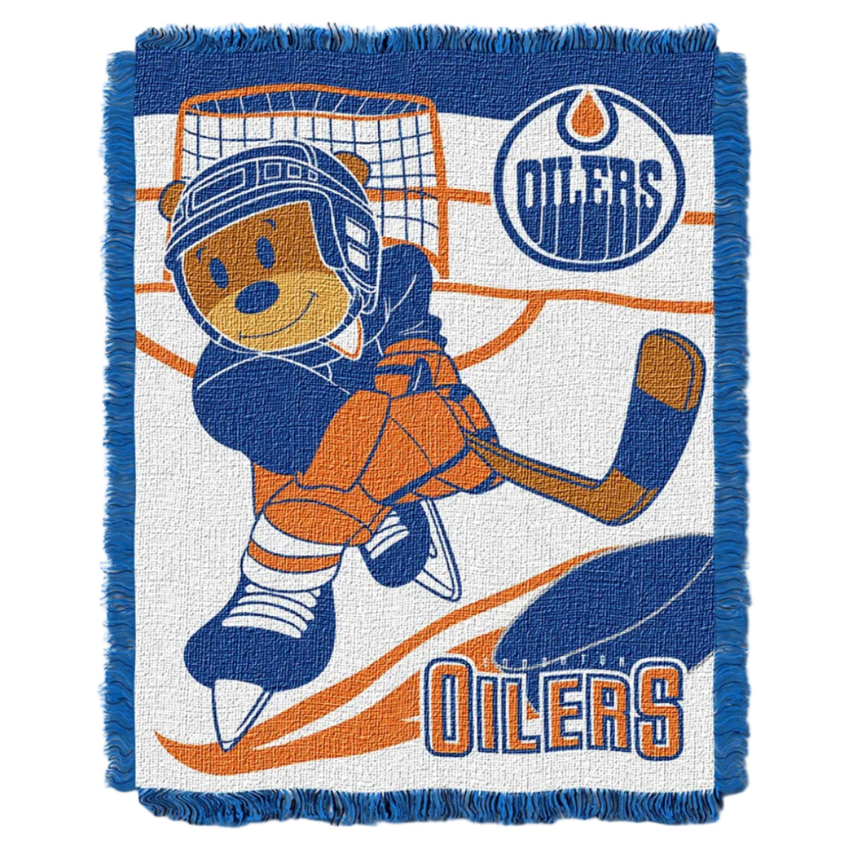 Oilers Rug Edmonton Oilers Baby Woven Jacquard Throw Blanket – Rock N Sport Store