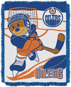 Edmonton Oilers Baby Woven Jacquard Throw Blanket