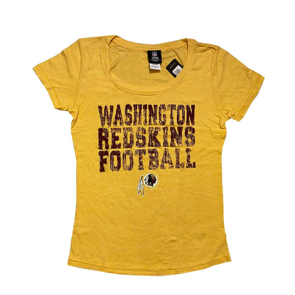Womens Yellow Gold Washington Redskins T-Shirt