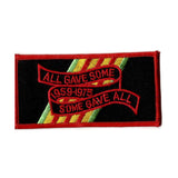 All gave some gave all embroidered iron on patch