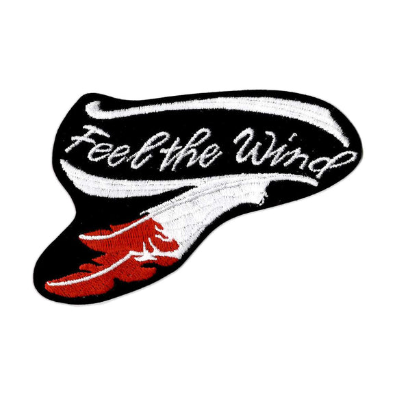 Feel The Wind embroidered iron-on patch
