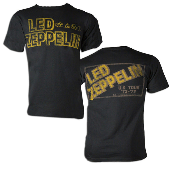 Led Zeppelin Square Gold Logo T-shirt - Rock N Sports