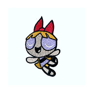 Power puff girl embroidered iron on patch