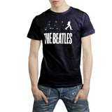 The Beatles Abbey Road T-Shirt, White on Black - Small - Small