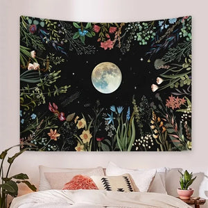 Moon Flower Tapestry
