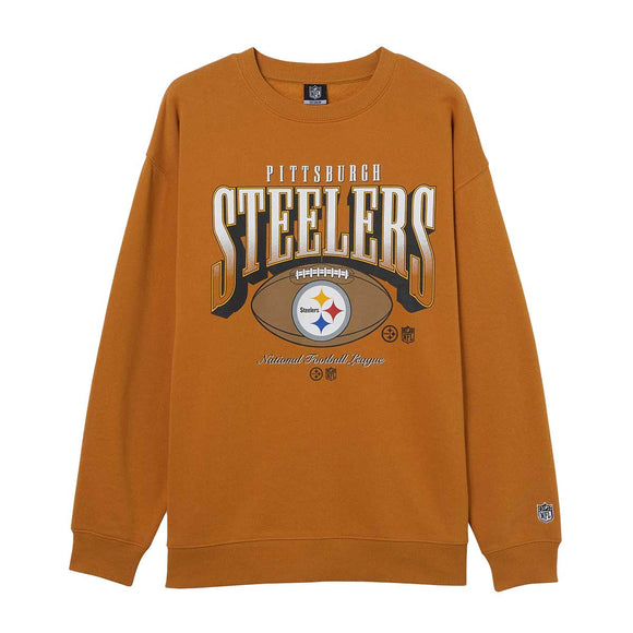 Pittsburgh Steelers Mens Gold Football Logo Sweatshirt