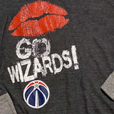 Womens NBA Go Wizards Navy Blue V-Neck Long Sleeve T-Shirt