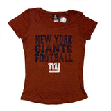 Womens New York Giants Football Dark Red T-shirt
