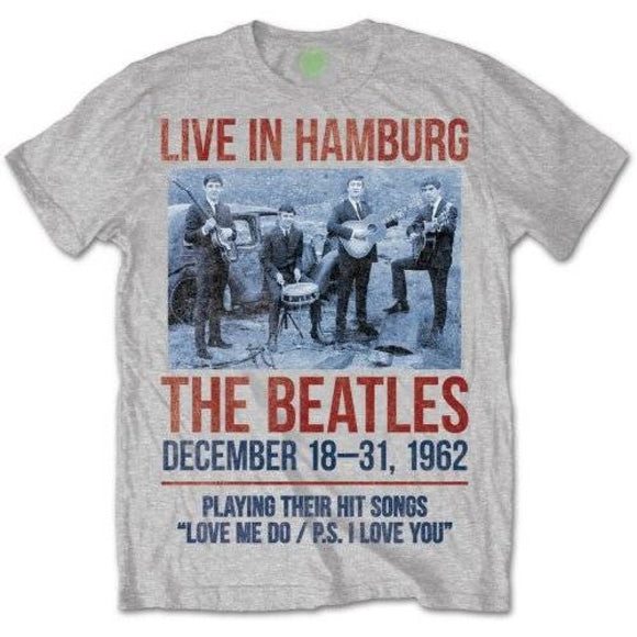 The Beatles Unisex Gray T-Shirt: 1962 Live in Hamburg