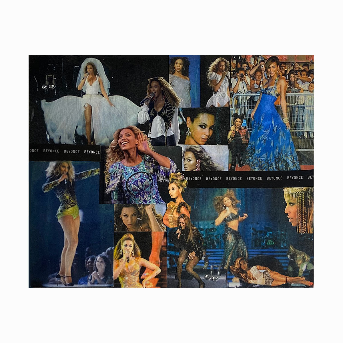 Beyonce Collage on Canvas Panel – Rock N Sport Store