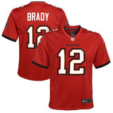 On Field Tampa Bay Buccaneers Red Jersey #12 Tom Brady YOUTH