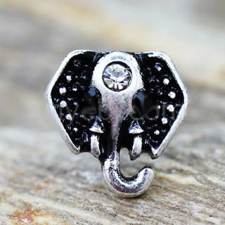 Jeweled Elephant Cartilage Earring, 316L Stainless Steel