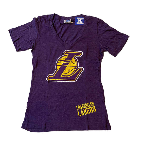 Womens Los Angeles Lakers Purple Logo T-shirt