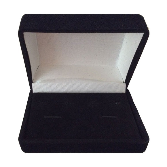 Black Velvet Gift Box for Cuff Links & Studs