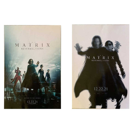 The Matrix Resurrections Movie Posters 11x17 Keanu Reeves - Blue & White