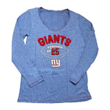 Womens New York Giants Long Sleeve T-Shirt, Blue