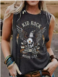 Womens Kid Rock Motor City Skeleton Eagle Tank Top