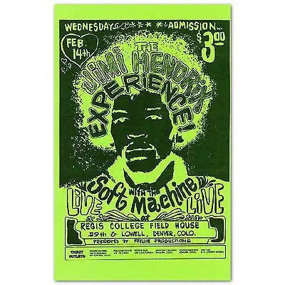 Jimi Hendrix Experience Poster, 1968 – Rock N Sport Store