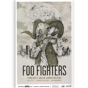 Foo Fighters Concert Poster, Denver, CO 2015