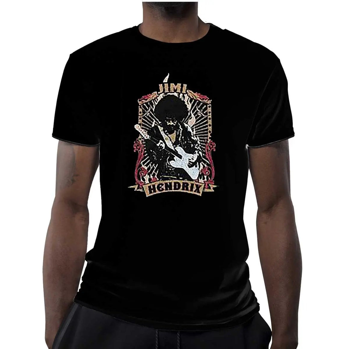 Jimi Hendrix Art Nouveau T-Shirt nero, Nero, Small,Black