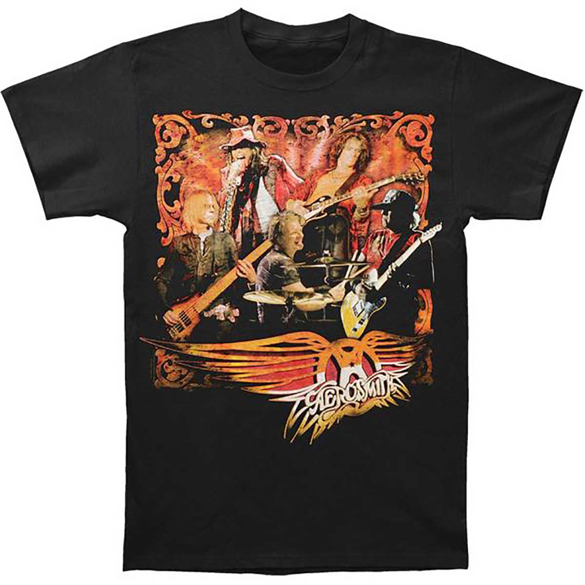 T-shirt Aerosmith Classic Logo - Noir - Homme/Unisexe - Bitcruncher - Neuf