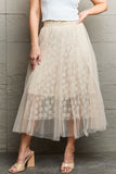 Lace Flowy Midi Skirt