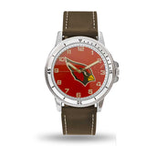 Arizona Cardinals Mens Classic Sports Watch NEW Brown Leather Band