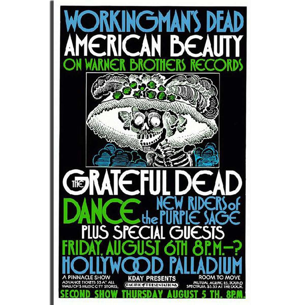 Grateful Dead Concert Poster, Hollywood Palladium 1970 – Rock N
