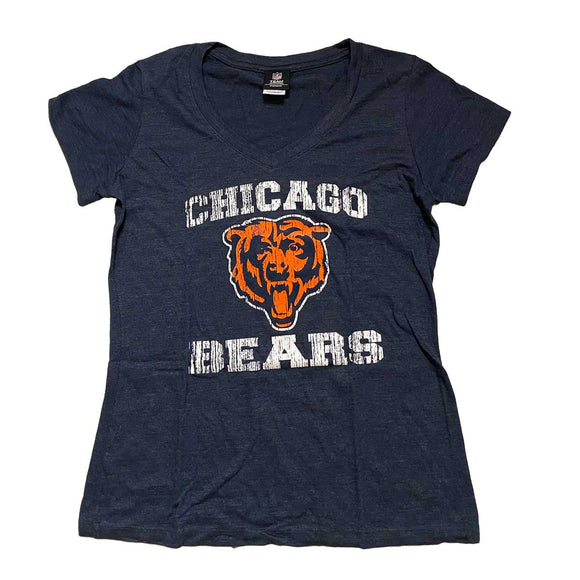Womens Chicago Bears Navy Blue Logo T-Shirt