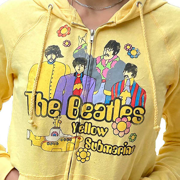 Beatles Womens Yellow Submarine Full Zip Hoodie