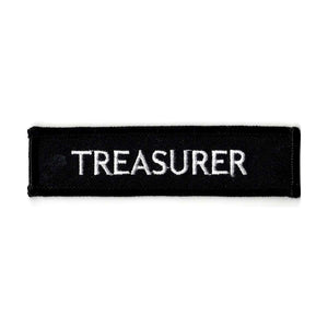 Treasurer embroidered iron on patch