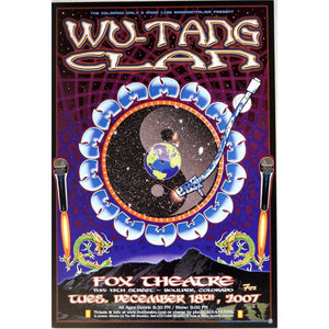 Wu-Tang Clan Fox Boulder 2007 Concert Poster